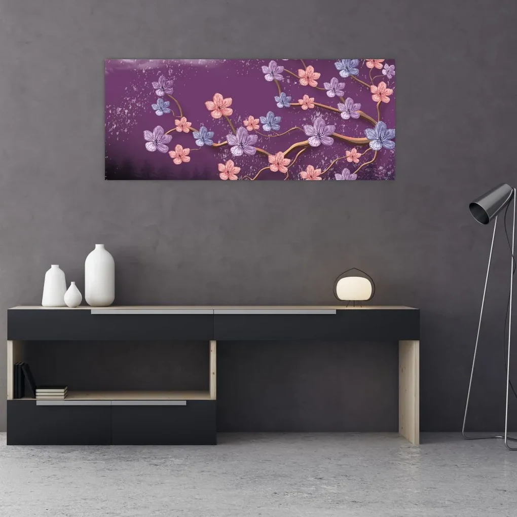 Obraz - Jarný súmrak (120x50 cm)
