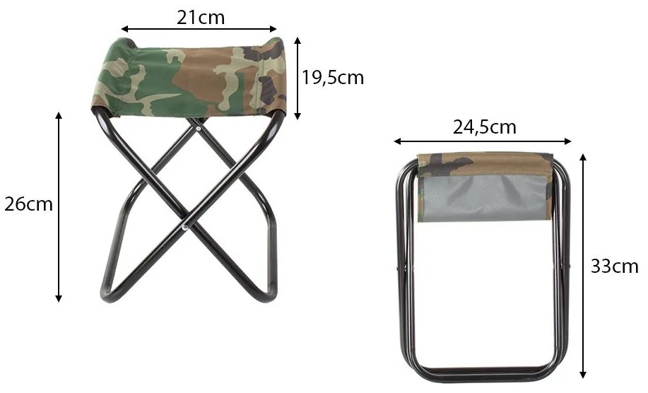 Verk 01662 Kempingová stolička maskáč