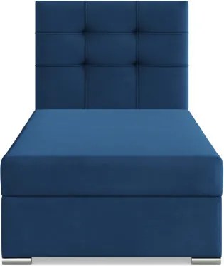 Čalúnená posteľ ELDA Velvet 90×200 cm tmavomodrá