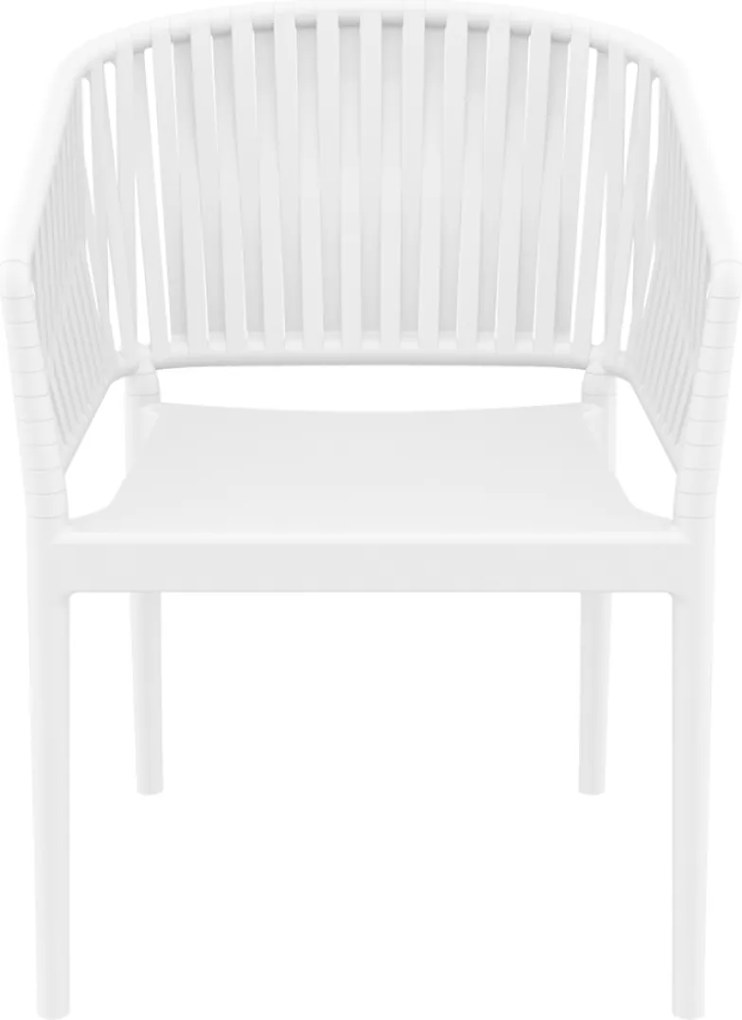 PORTOFINO záhradná stolička s podrúčkami white