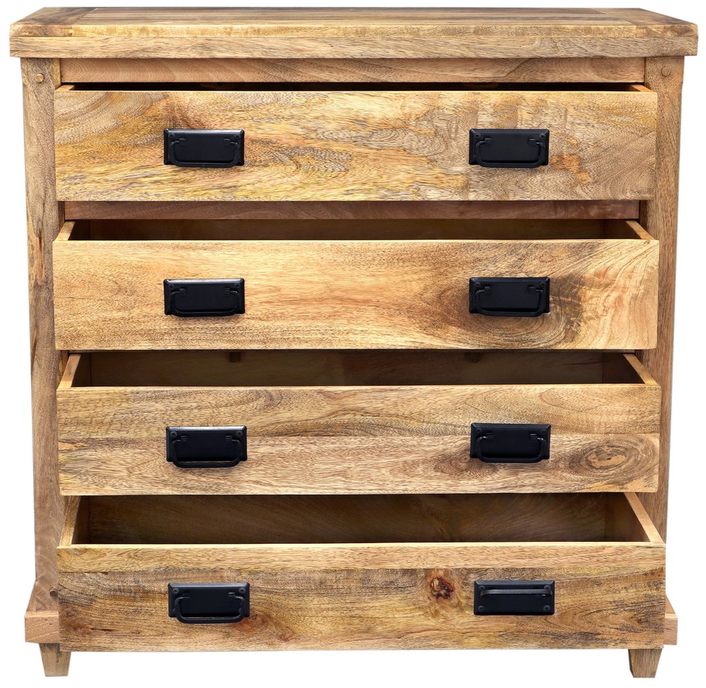 furniture-nabytek.cz - Zásuvková komoda z masívneho dreva mango 90x45x90