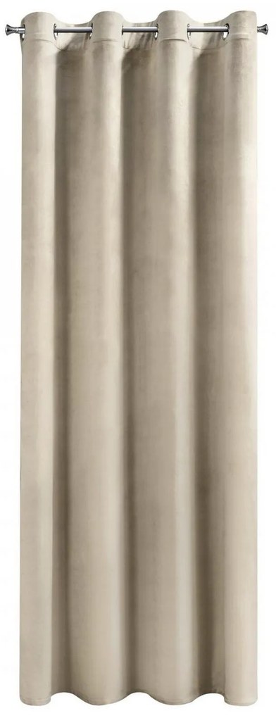 ZATEMŇOVACÍ ZÁVES NA KRÚŽKOCH ROSA 140X250 CM SVETLOBÉŽOVÁ