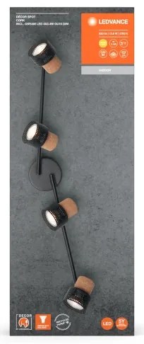 Ledvance - LED Bodové svietidlo DECOR CORK 4xGU10/3,4W/230V