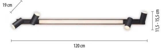 Paul Neuhaus 6121-79 - LED Stmievateľné svietidlo PURE 4xLED/4W/230V + LED/9W + DO