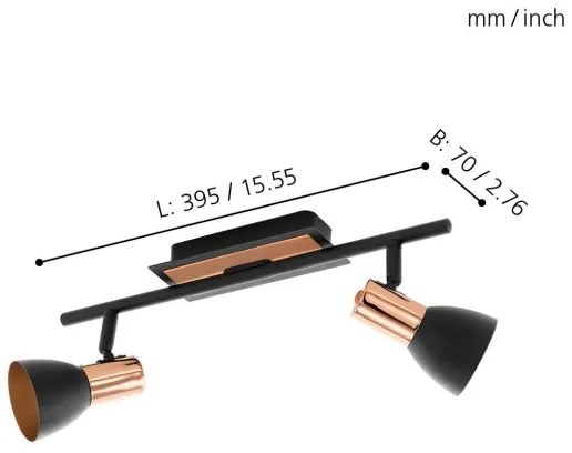 Eglo 94585 - LED bodové svietidlo BARNHAM 2xGU10/3,3W/230V