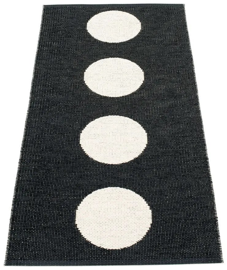Čierno-biely vnútorný a vonkajší behúň 70x150 cm Vera Black – Pappelina