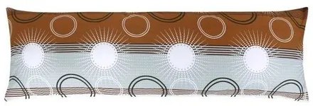 Bellatex Obliečka na relaxačný vankúš Lúč hnedá, 50 x 145 cm
