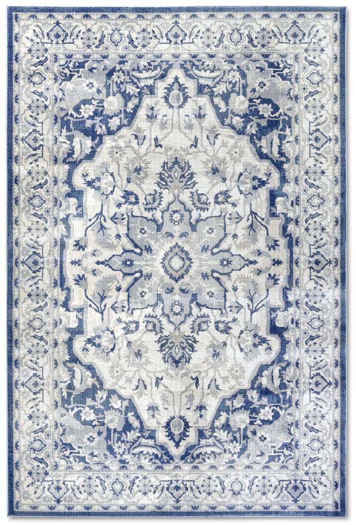 Kusový koberec Villeroy & Boch 106122 Cream, Blue, 200x280, modrá, obývacia izba, Villeroy & Boch