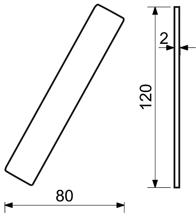 Domové číslo RICHTER RN.120L (nerez), 2, RICHTER Nerez matný