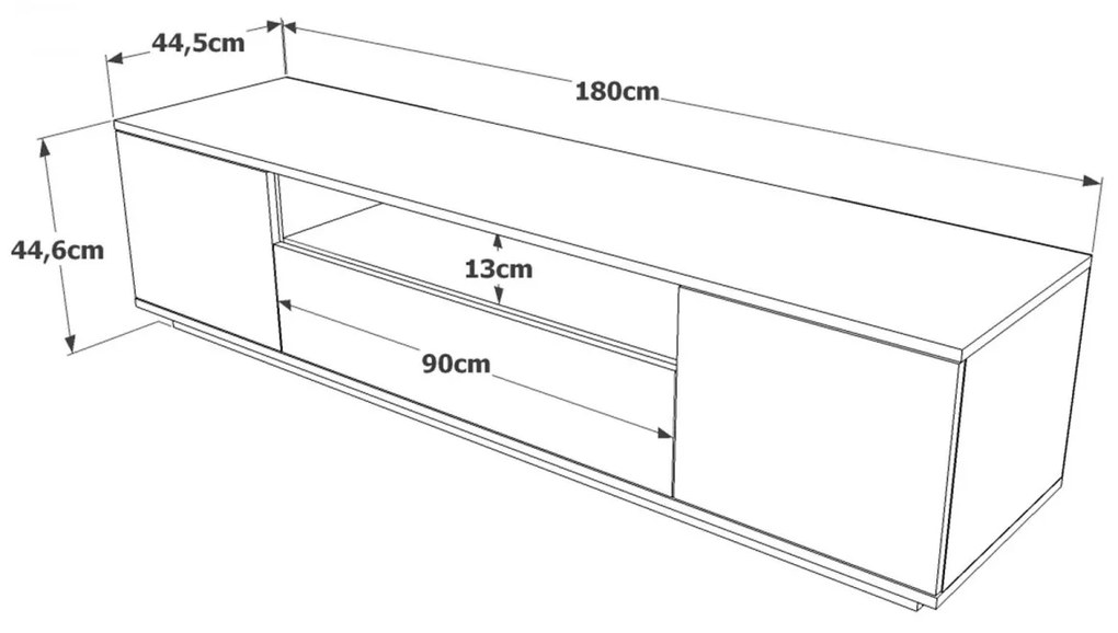 TV stolek FREE 7 180 cm borovice/antracitový