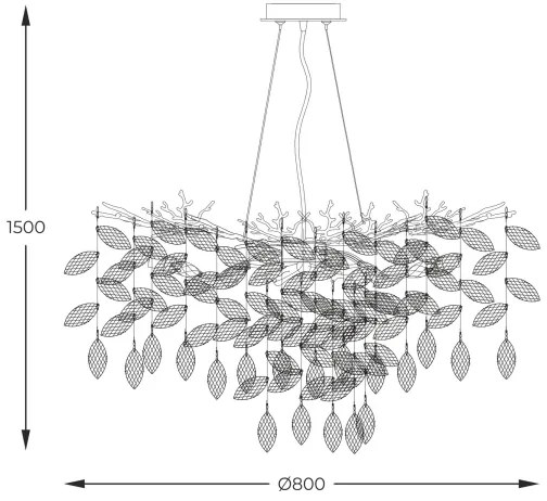 Zuma Line MD4115-1-ECN - Luster na lanku CINDY 10xG9/3,5W/230V chróm