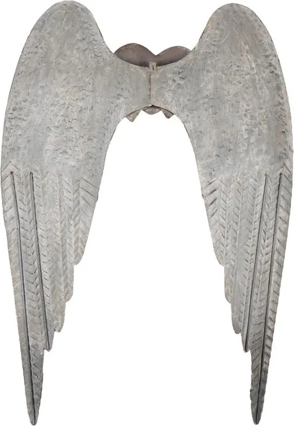 Zinková antik nástenná dekorácia anjelské krídla Wings Angel - 79*6*113 cm
