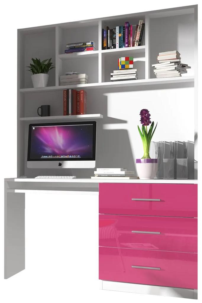 PC stolík Paradise PD03, Farby: biela / ružový lesk