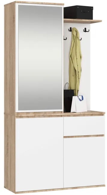 Predsieňová zostava ENTRO dub sonoma / biela