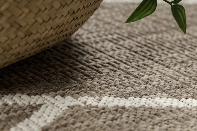 Koberec Šnúrkový SIZAL FLOORLUX 20508 taupe / champagne Trojuholníky