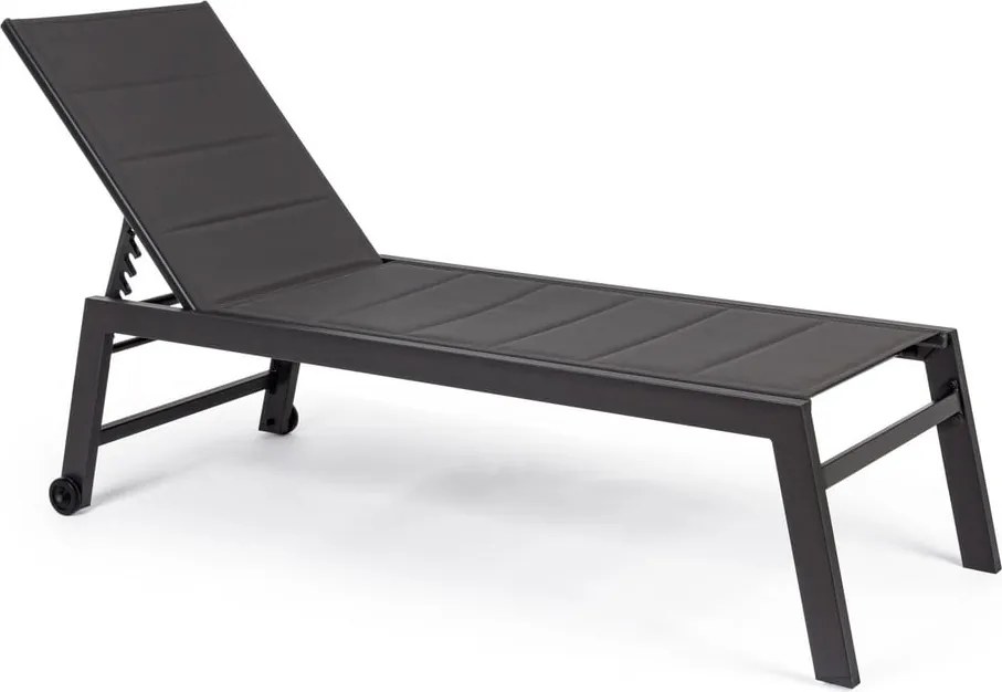 Antracitové kovové záhradné ležadlo Hilde – Bizzotto