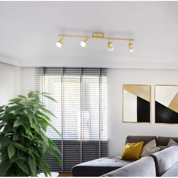 Eglo 33187 - LED Bodové svietidlo BUZZ-LED 4xGU10/2,8W/230V 3000K zlatá