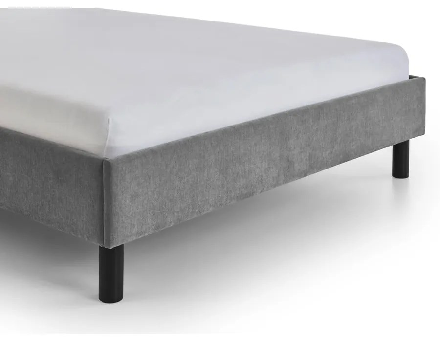 Sivá čalúnená dvojlôžková posteľ bez roštu 140x200 cm Joker – Meise Möbel