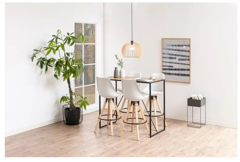 Čierno-hnedý barový stolík Actona Seaford