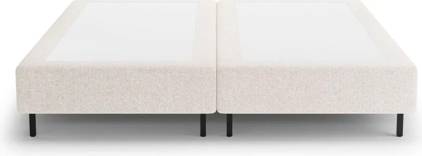 Krémovobiela čalúnená dvojlôžková posteľ bez čela 140x200 cm Whale – Micadoni