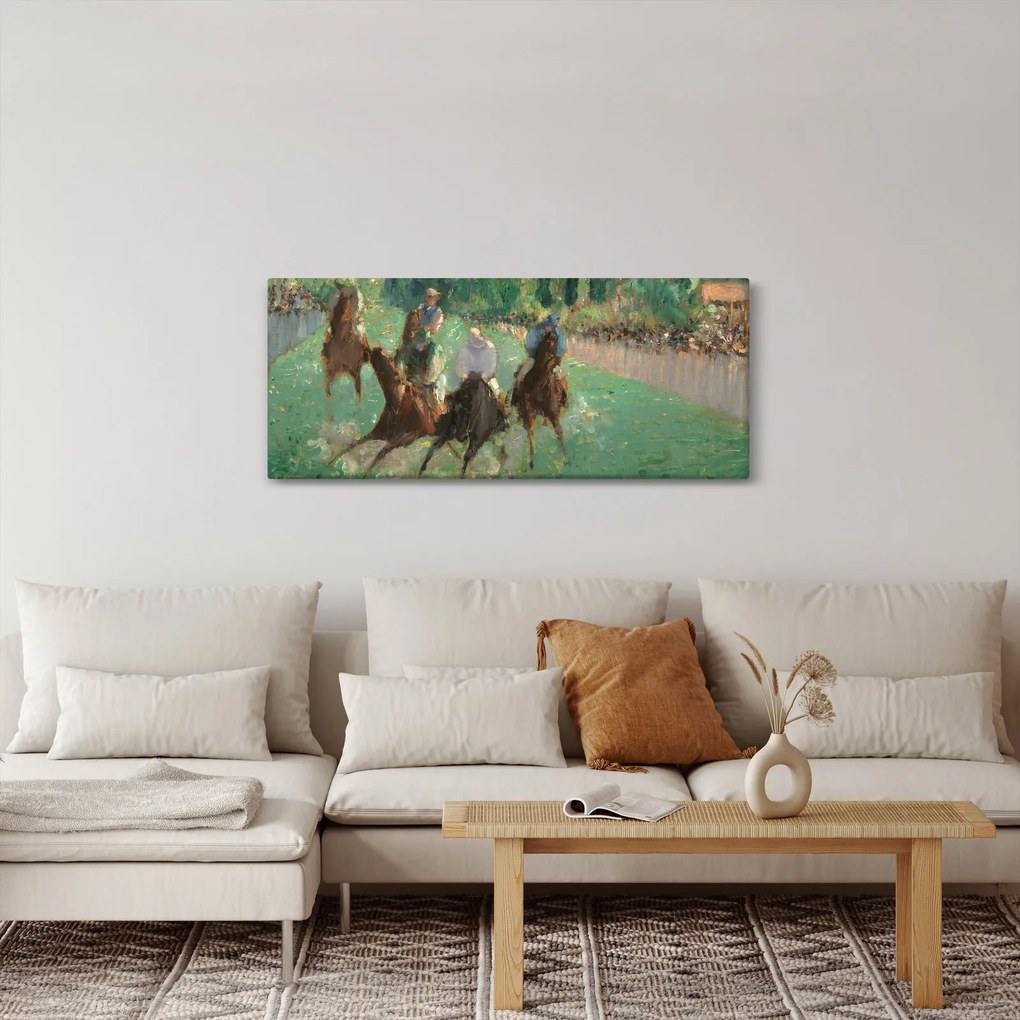 Obraz - Edouard Manet, At the Races, reprodukcia (120x50 cm)