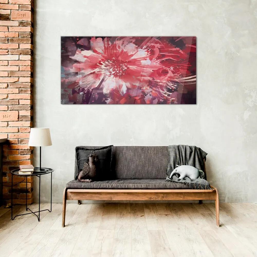 Skleneny obraz Abstrakcie rastlinných kvetín