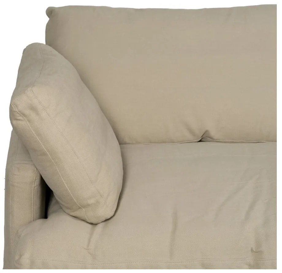 Béžová ľanová pohovka 212 cm – Ixia