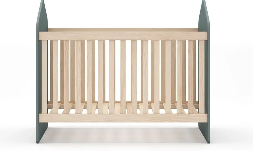 Postieľka v dekore borovice 60x120 cm v prírodnej farbe/sivozelená Estefania – Marckeric