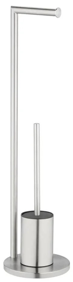 WENKO 25676100 - Súprava WC FERLA 18x69,5 cm, nerezová oceľ/saténový povrch 25676100