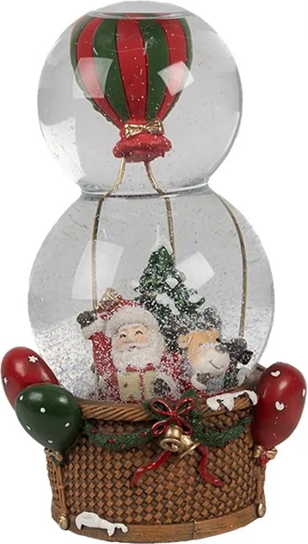 Snežítko Santa v balóne Air Balloon Christmas - 12*10*21 cm