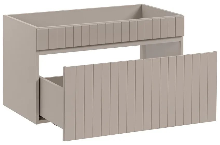 Závesná skrinka Iconic s doskou 80 cm kašmírová/dub coast evoke