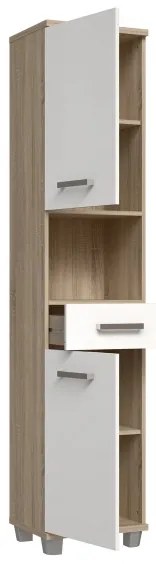 Kúpeľňová skrinka VENOM biela/dub sonoma