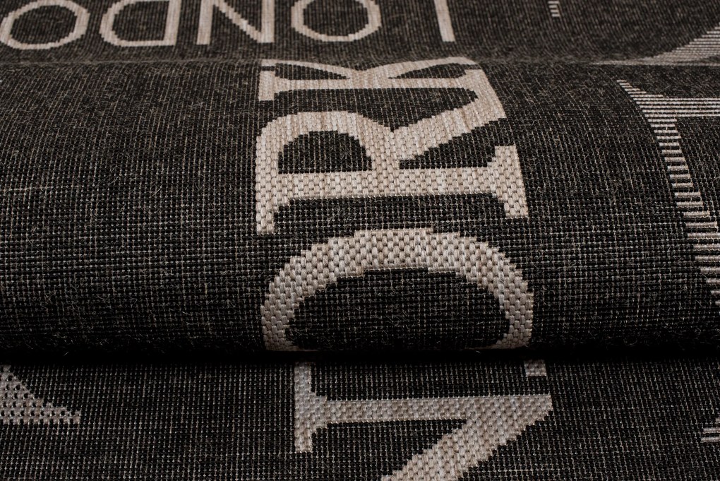 TA Koberec 20224 Čierna / strieborná