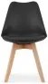 Set 4 stoličiek MARK čierne / hnedé nohy
