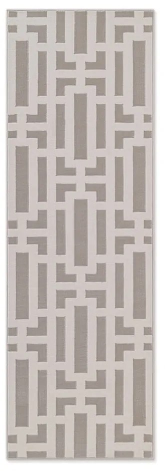 Sivo-krémový behúň 80x240 cm Perles Onyx – Elle Decoration