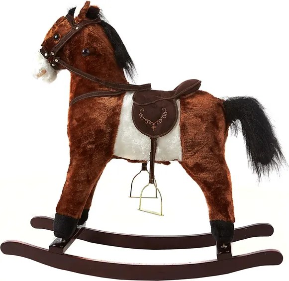 Aga4Kids Hojdací koník MR1313 Tmavo hnedý