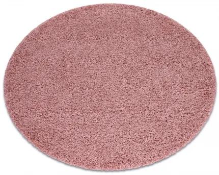 Okrúhly koberec SOFFI shaggy 5cm ružová Veľkosť: 120 cm - kruh