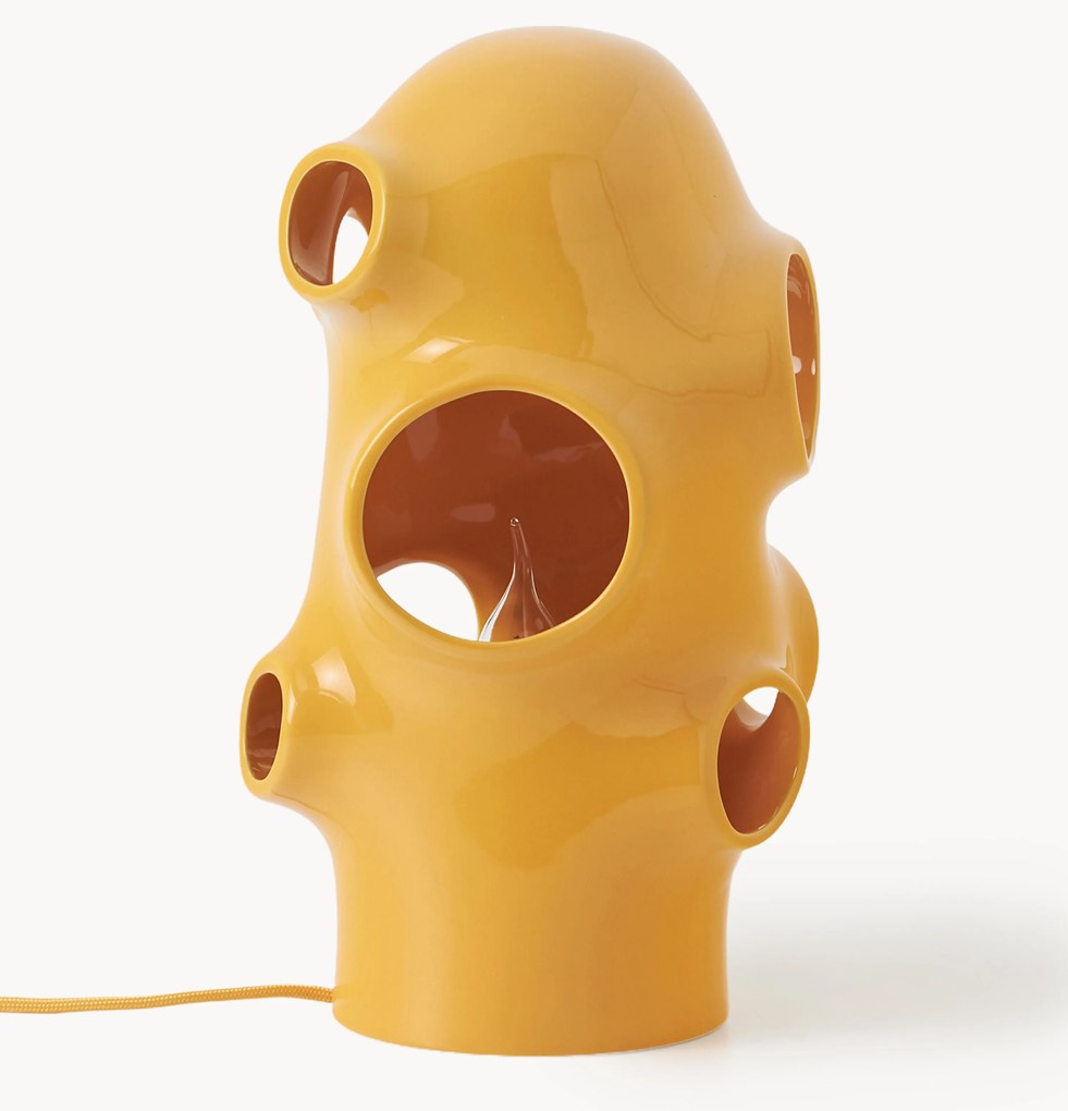 Malá ručne vyrobená stolová lampa Bulle