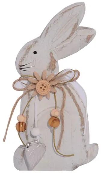 Jarné drevená dekorácia králik