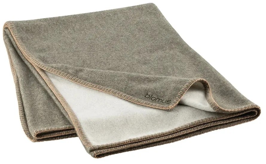 Zelená deka s prímesou vlny 145x200 cm Ahwi – Blomus