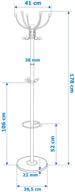 Stojanový vešiak AREN čierny