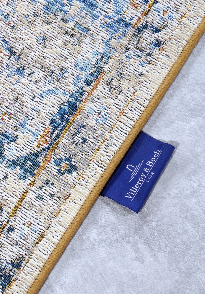 Kusový koberec Villeroy & Boch 106064 Cream, Blue – na von aj na doma, 200x285, modrá, chodba / predsieň, Villeroy & Boch