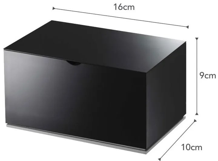 Čierna škatuľka do kúpeľne YAMAZAKI Veil