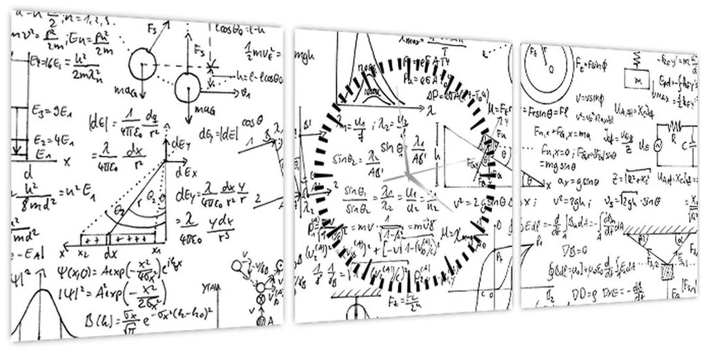 Obraz - Vzorce (s hodinami) (90x30 cm)