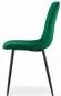 Set 2 kresiel LAVA - tmavozelený zamat / čierne nohy