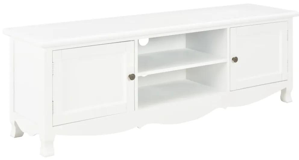 TV stolík biely 120x30x40 cm drevený