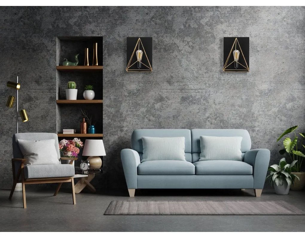 Toolight Toolight, nástenné svietidlo 1xE27 APP1095-1W, čierna, OSW-04411