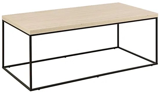 Konferenčný stolík Barossa 110 cm travertín/čierny