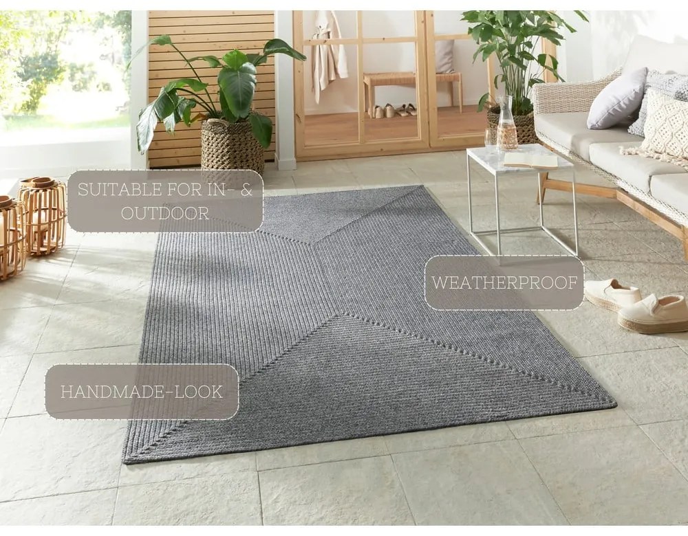 Sivý vonkajší koberec 170x120 cm - NORTHRUGS