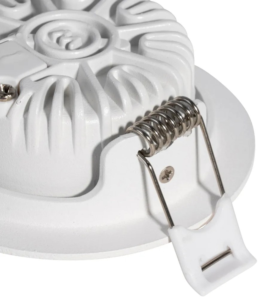 Zástenný bodový reflektor biely sklopný 8,2 cm vrátane stmievateľného LED s krytím IP54 Ultra Slim - Pupil